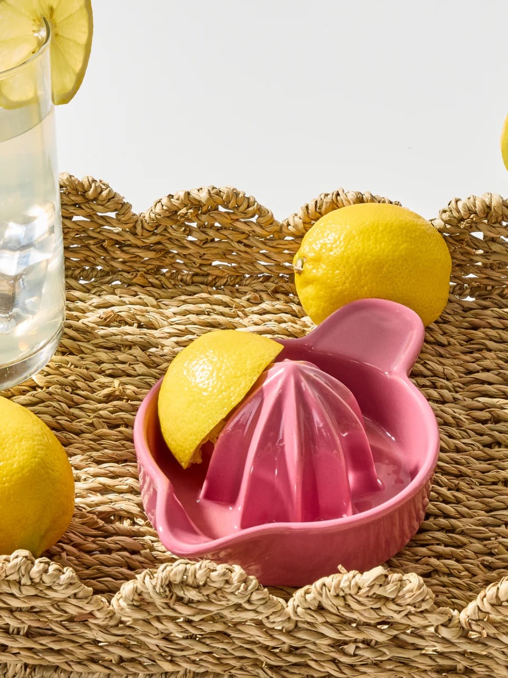 Noon & Moon Pink Ceramic Hand Citrus Juicer BRAND NEW IN BOX